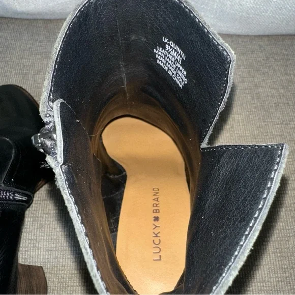 Lucky Brand Black Leather Boots - Picture 6 of 12